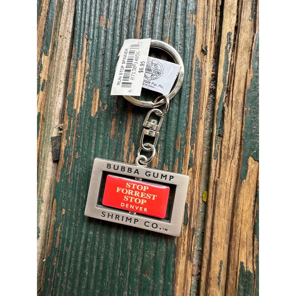 Bubba Gump Shrimp Co Denver Run Stop Spinner Keychain Forrest Gump Movie Promo